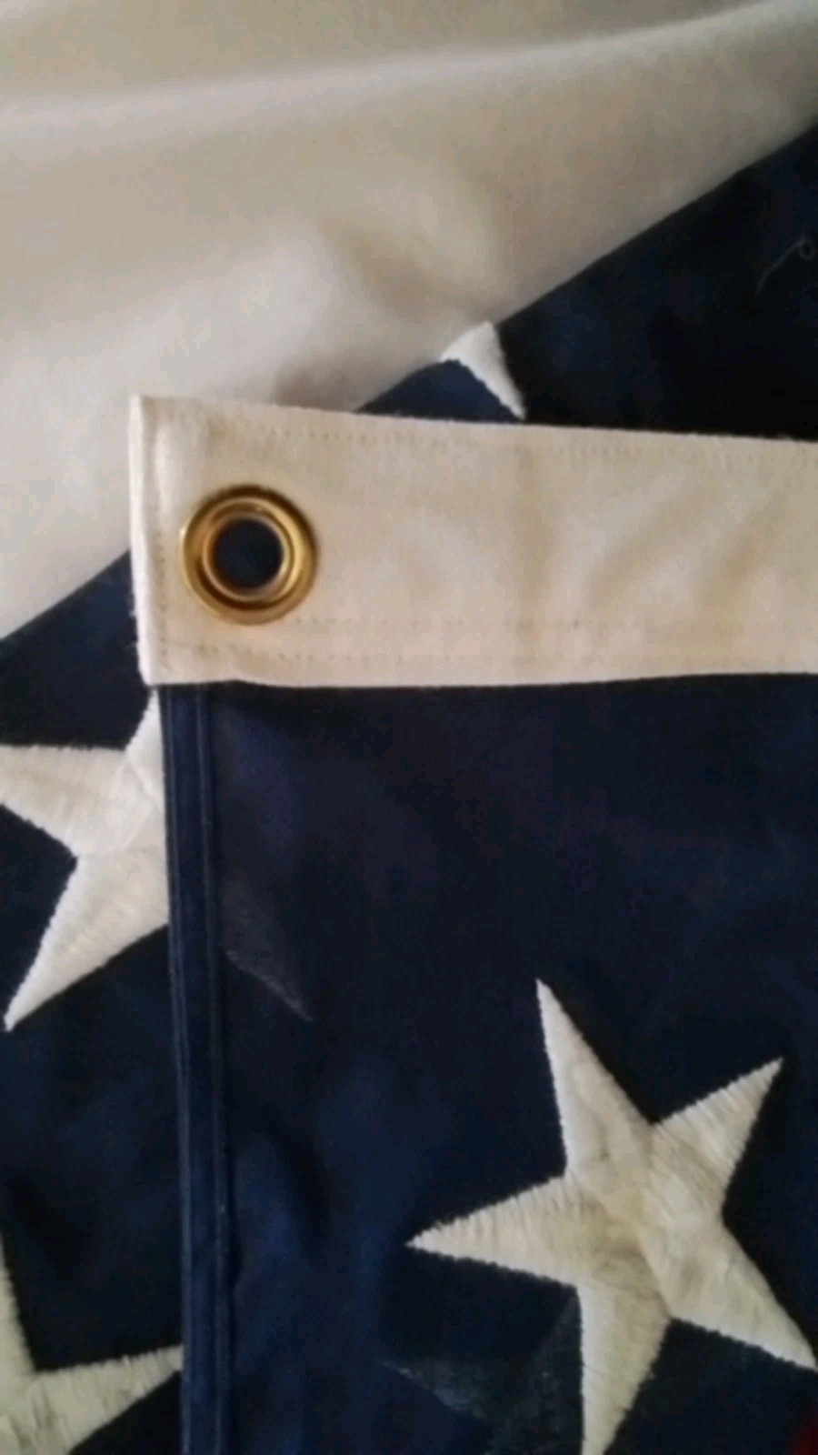 American Flag 5×9.5ft 100% Cotton, Embroidered Stars,Brass Grommets,USA Made New