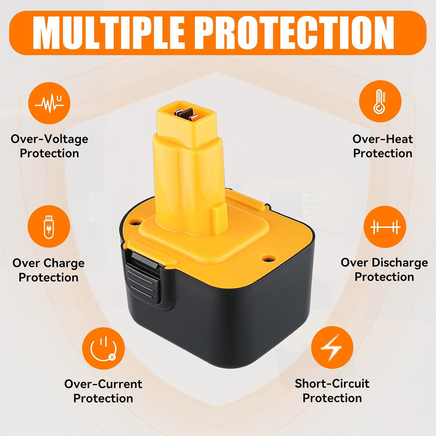 2Packs For DEWALT 12V 3.6Ah Battery XRP DC9071 DW9071 DW9072 DW953 DW965 DW972