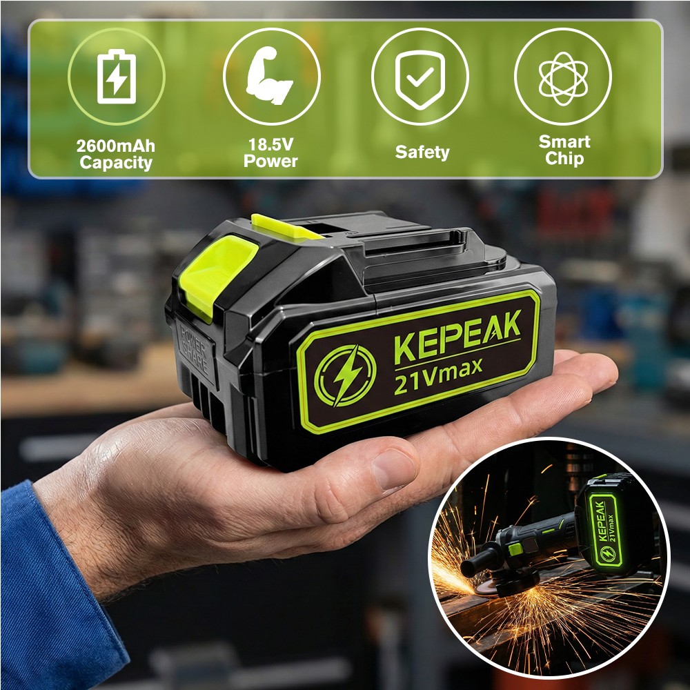 21V Lithium-ion Battery Replacement & Backup Battery with LED Power Indicator