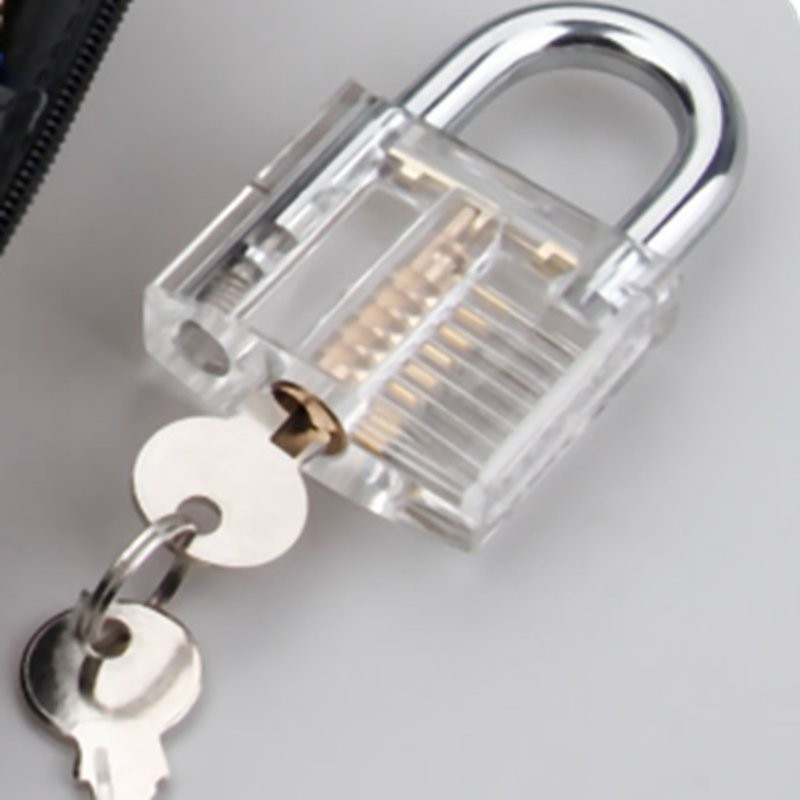 Multifunctional Stainless Steel 21in1Set Key Kit Transparent PadLock Optional