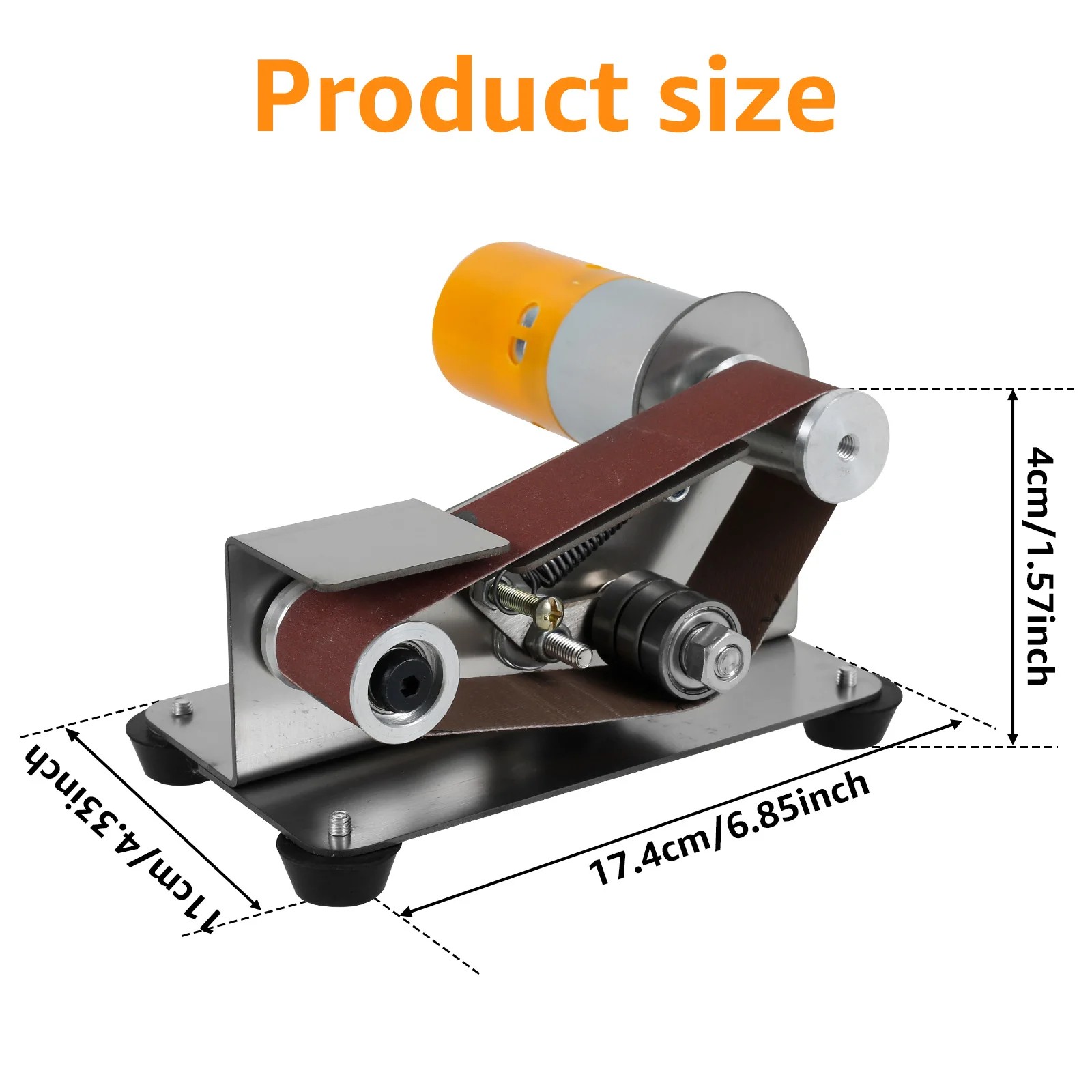 Electric 3-in-1 Mini Belt Sander Grinder Polisher Combo with 7 Speeds Adjustment