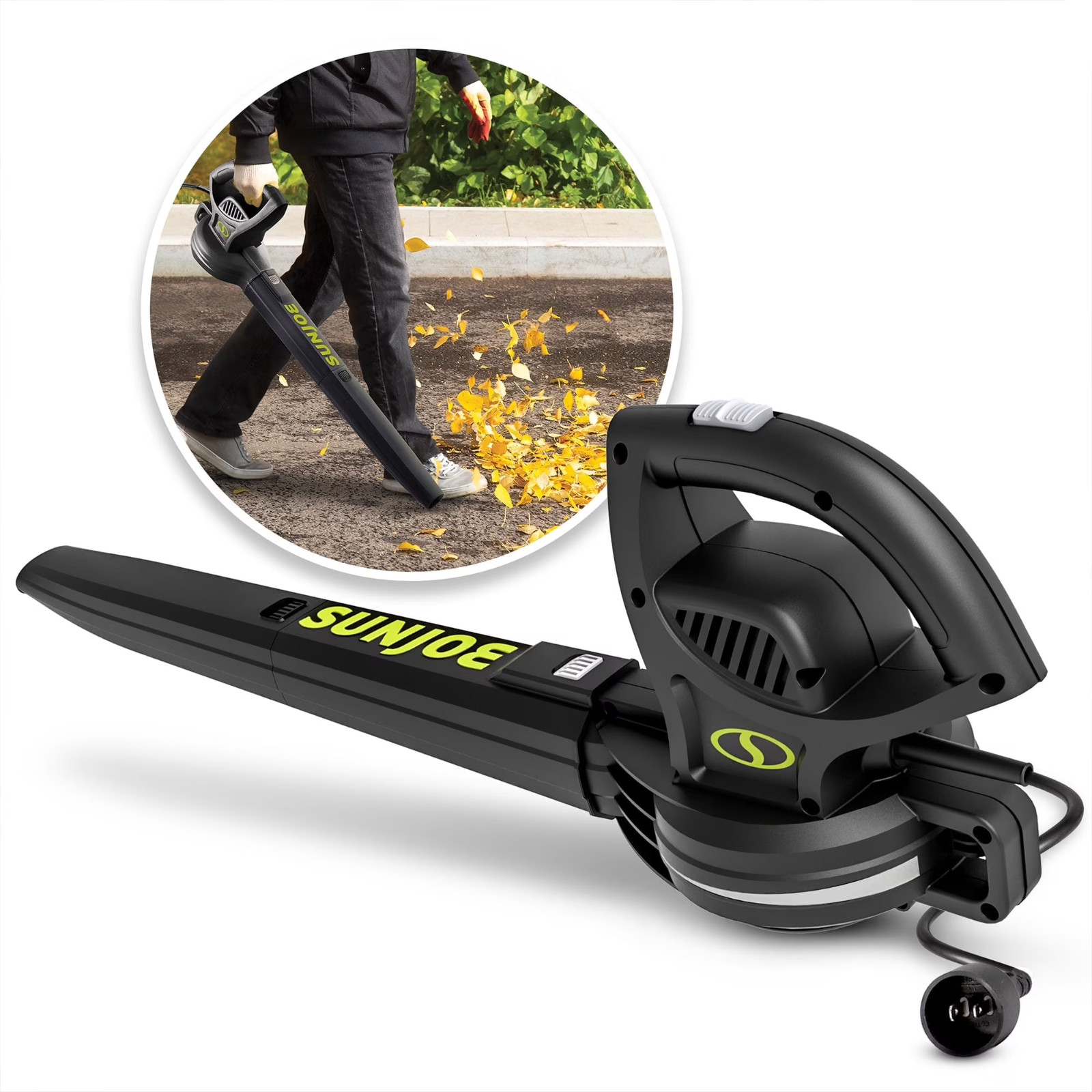 Sun Joe 6-Amp 155 mph Corded Electric Handheld Leaf Blower, Light-Duty Lawn Tool