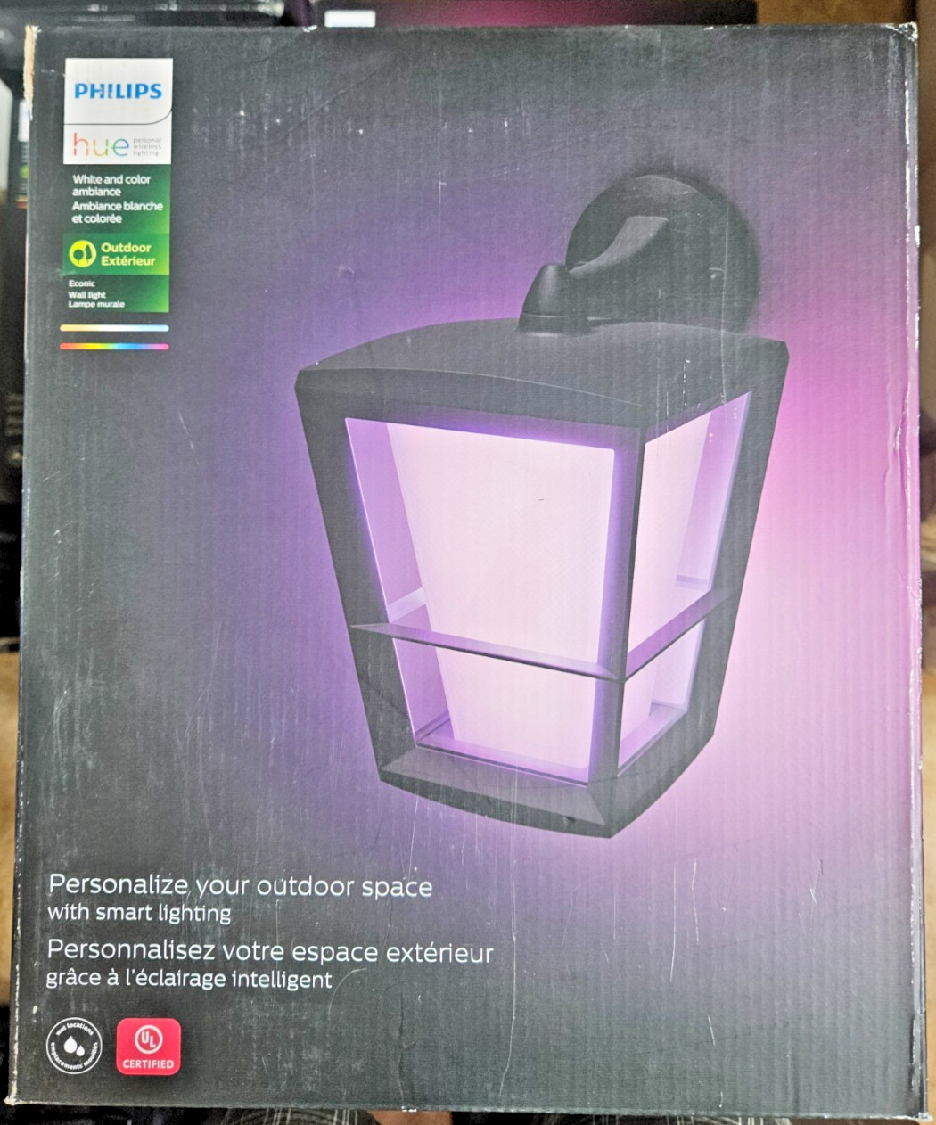 Philips Hue Econic Outdoor Smart Color Changing Wall Down Light LED Lantern