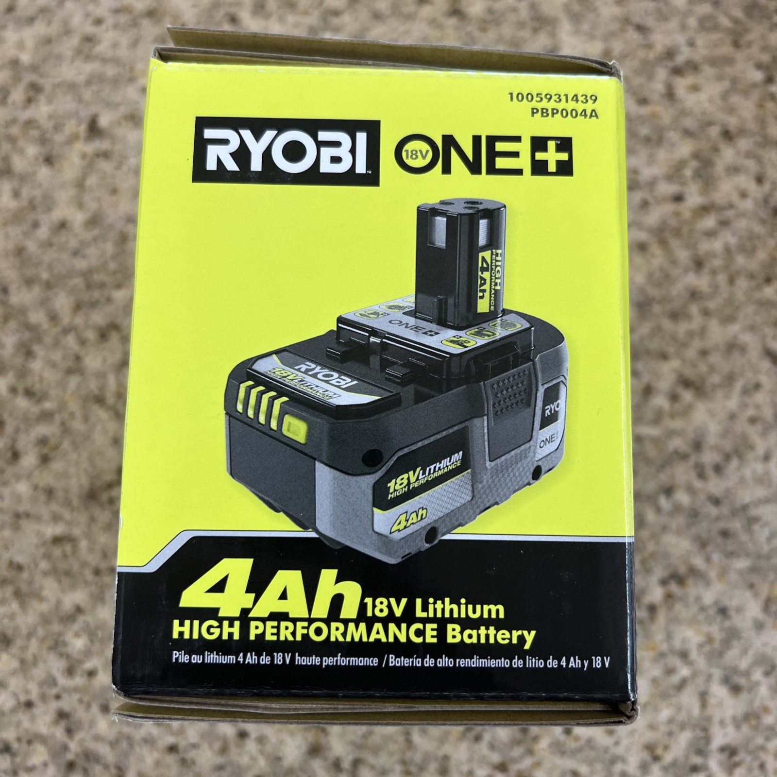 RYOBI ONE+ 18V 4Ah Lithium-Ion High Performance Battery Pack PBP004A NEW SEALED