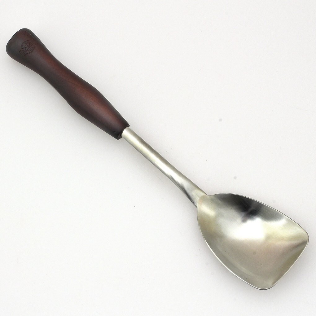 Acme Vintage Gear Stainless Steel Wood Handle Kitchen Serving Spoon, 15″ long