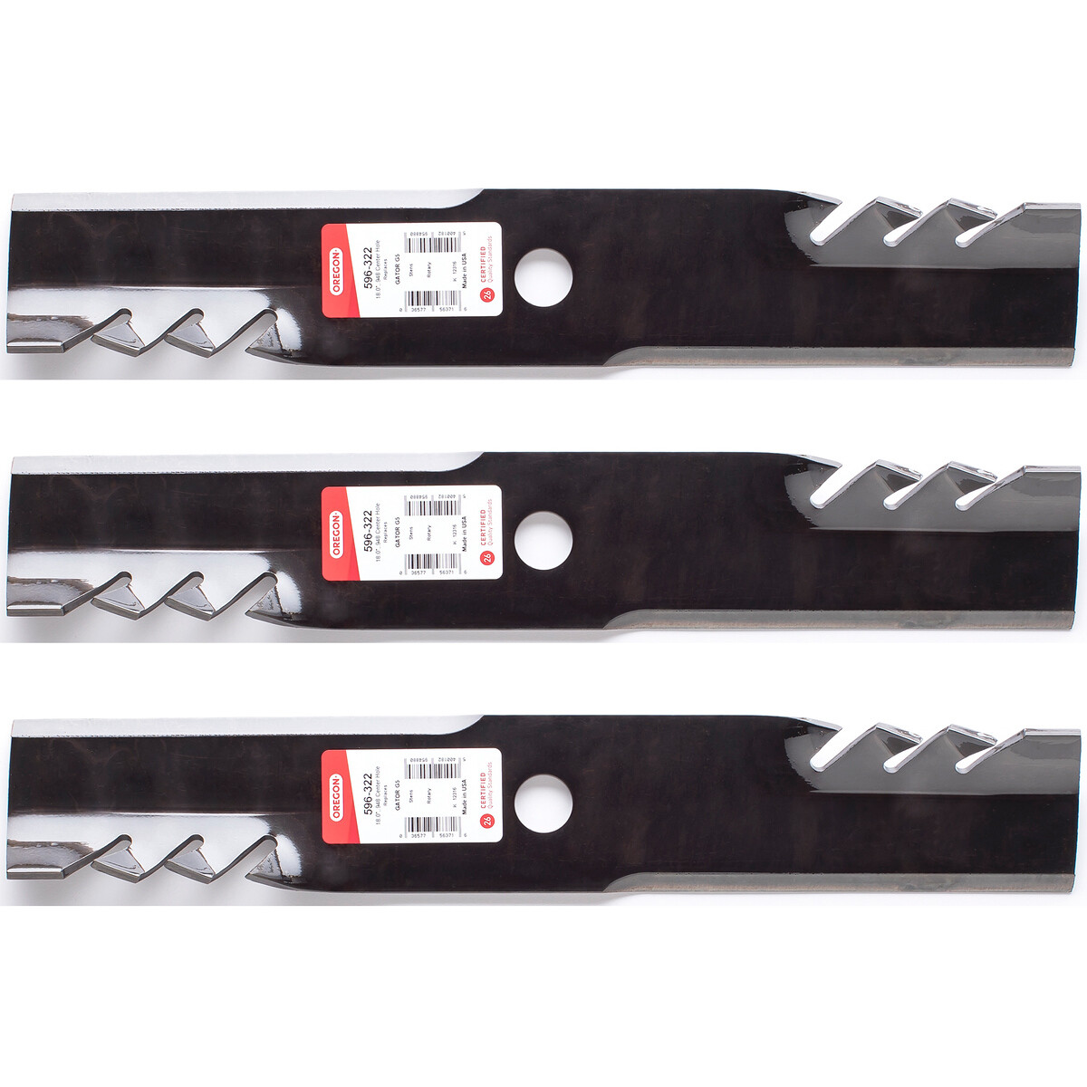 3PK Oregon G5 Gator Blade for 52″ Exmark Lazer Z S-Series – LZS740AKC524A2