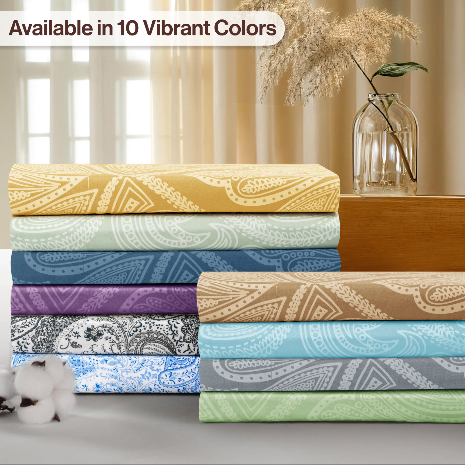 6 Piece Bed Sheets Set Luxury Microfiber Ultra Soft Deep Pocket Bedding Sets