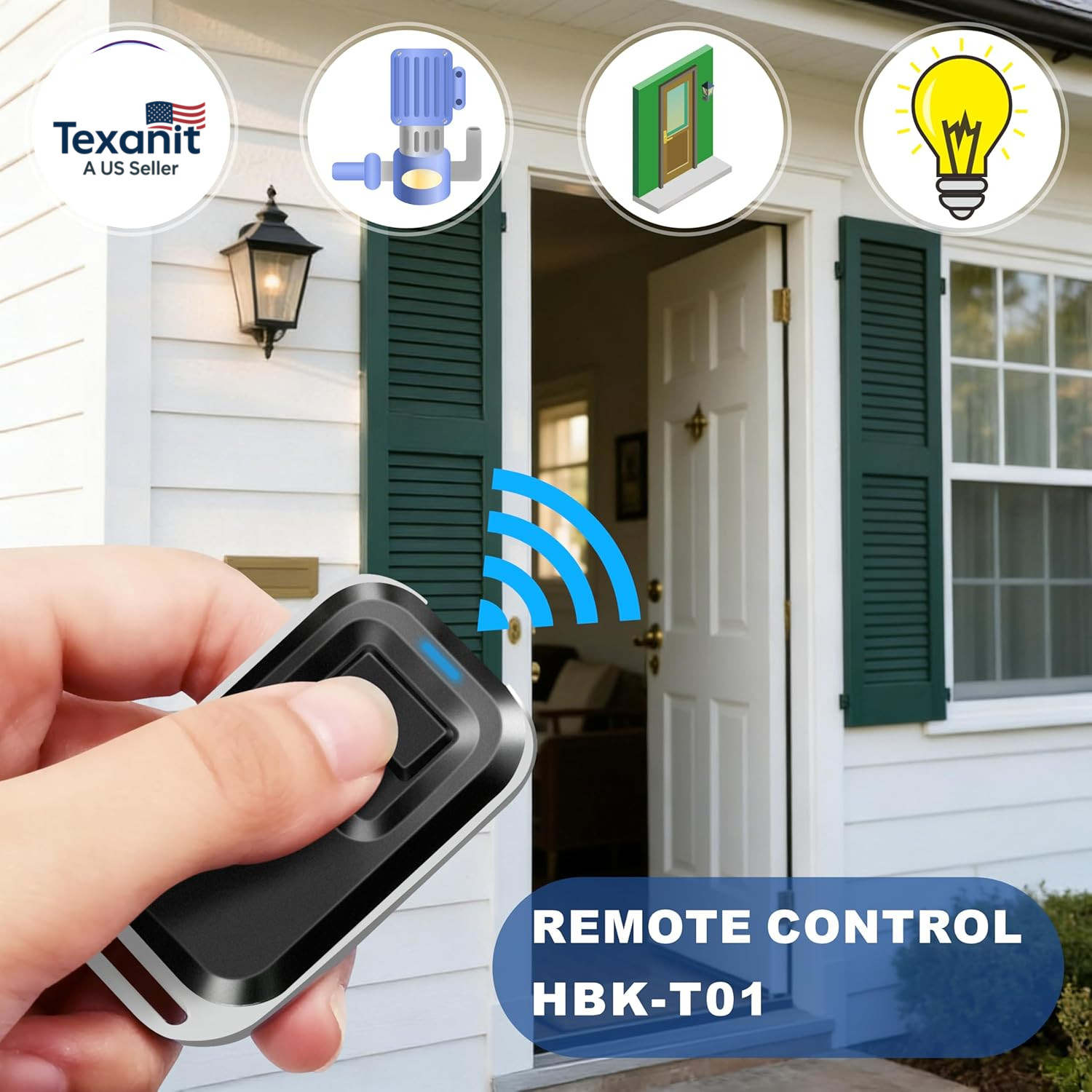 RF Wireless Gate Door Opener Remote Control Transmitter 433.92Mhz Replacement fo