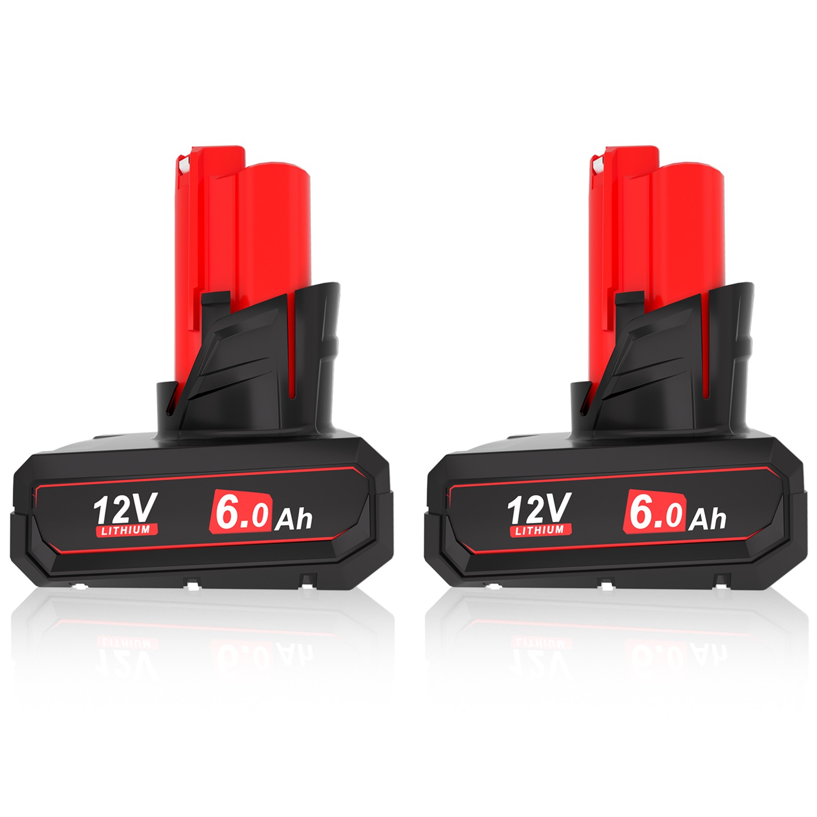 2Pack 6.0Ah Battery For Milwaukee M12 LITHIUM Extended Capacity 48-11-2460 12V