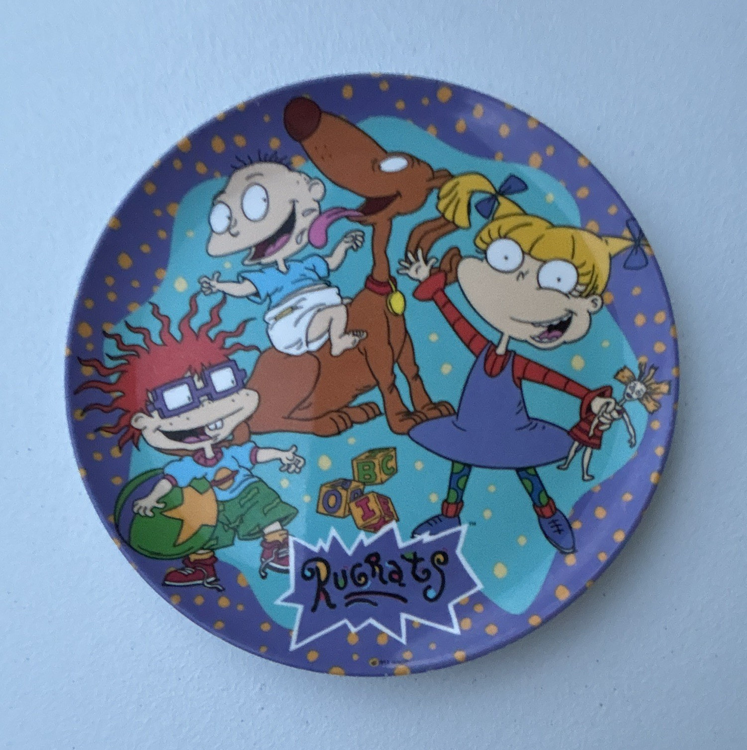 Zak Designs Rugrats Kids 7.5in Plastic Plate Dishwasher Safe Break Resistant
