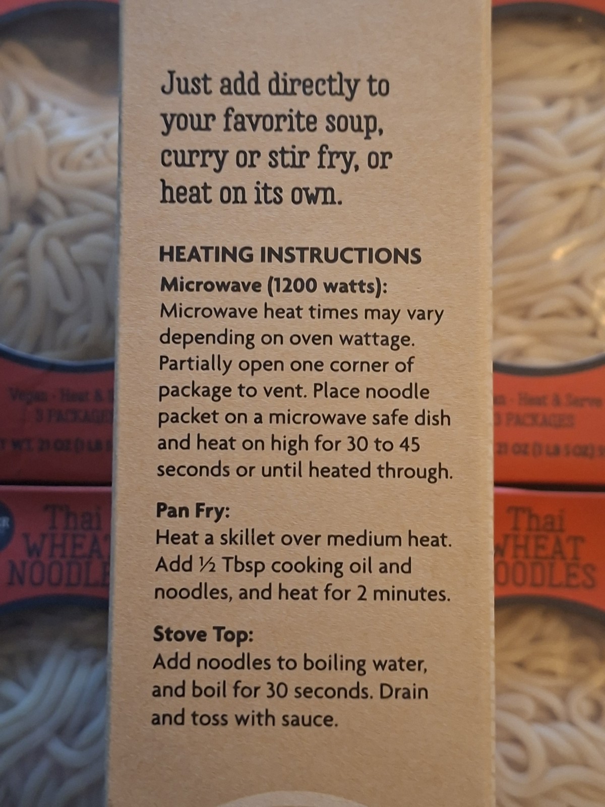 (2 PACK) Thai Wheat Noodles 42oz. Vegan. Udon Style Noodle. Trader Joe’s