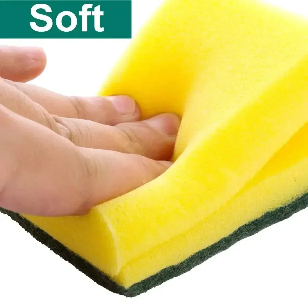 10pcs Cleaning Sponges Dish Scrubber Soft & Heavy Duty Microfiber Kitchen Sponge