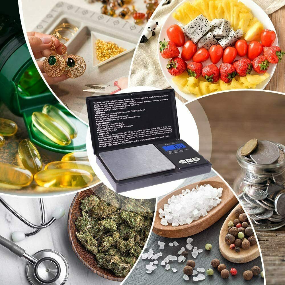 Pocket Small Digital Scale 1000g x 0.1g Jewelry Pocket Gram Gold Silver Coin