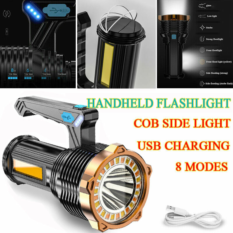 Most Powerful 99000000LM LED Flashlight Super Bright Torch USB Rechargeable Lamp