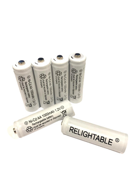 8-PCS Rechargeable NiCd AA 1000mAh 1.2V Ni-Cad Batteries Solar-Powered Light Q8