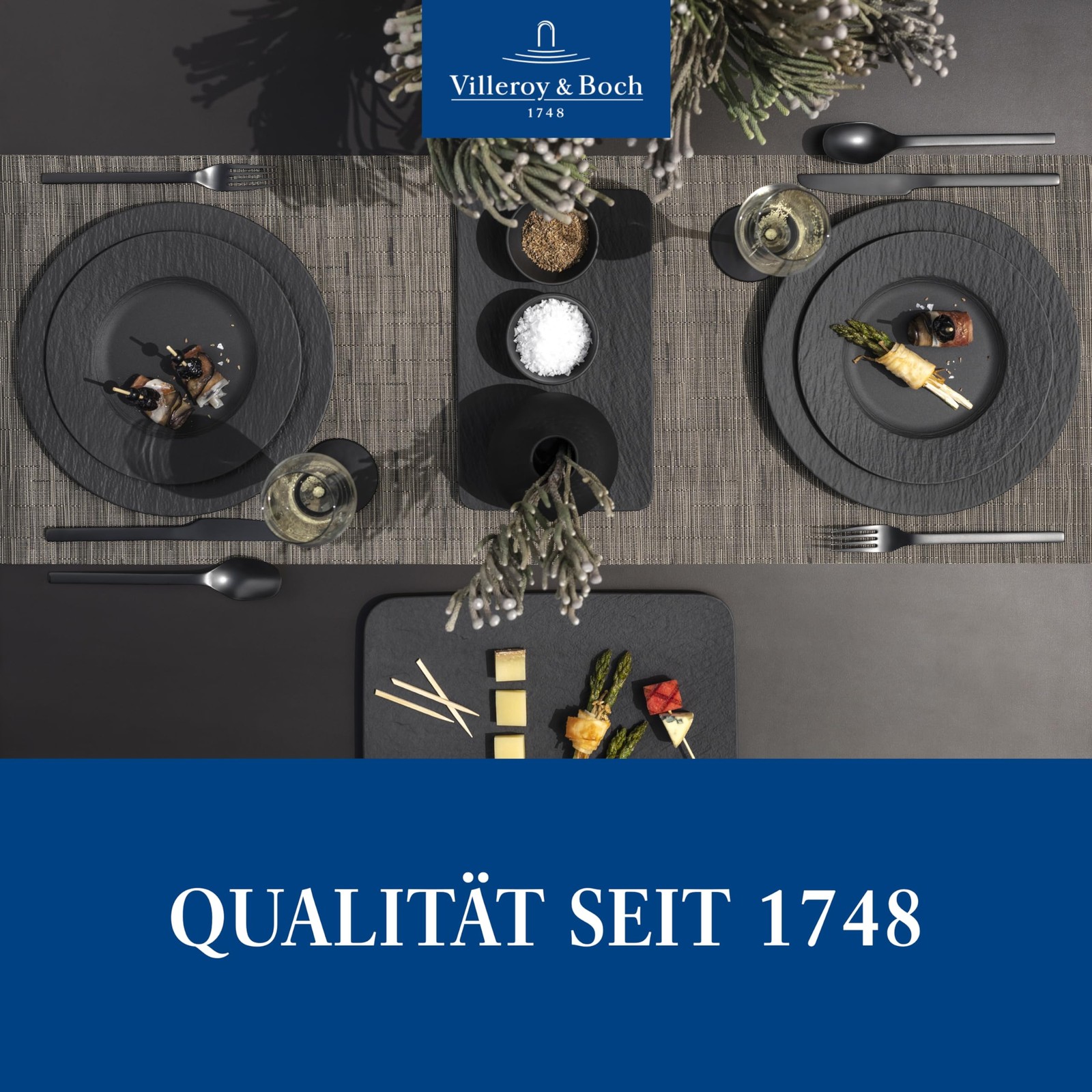 & Manufacture Rock Pizza/Buffet Plate 12.5 In Premium Porcelain