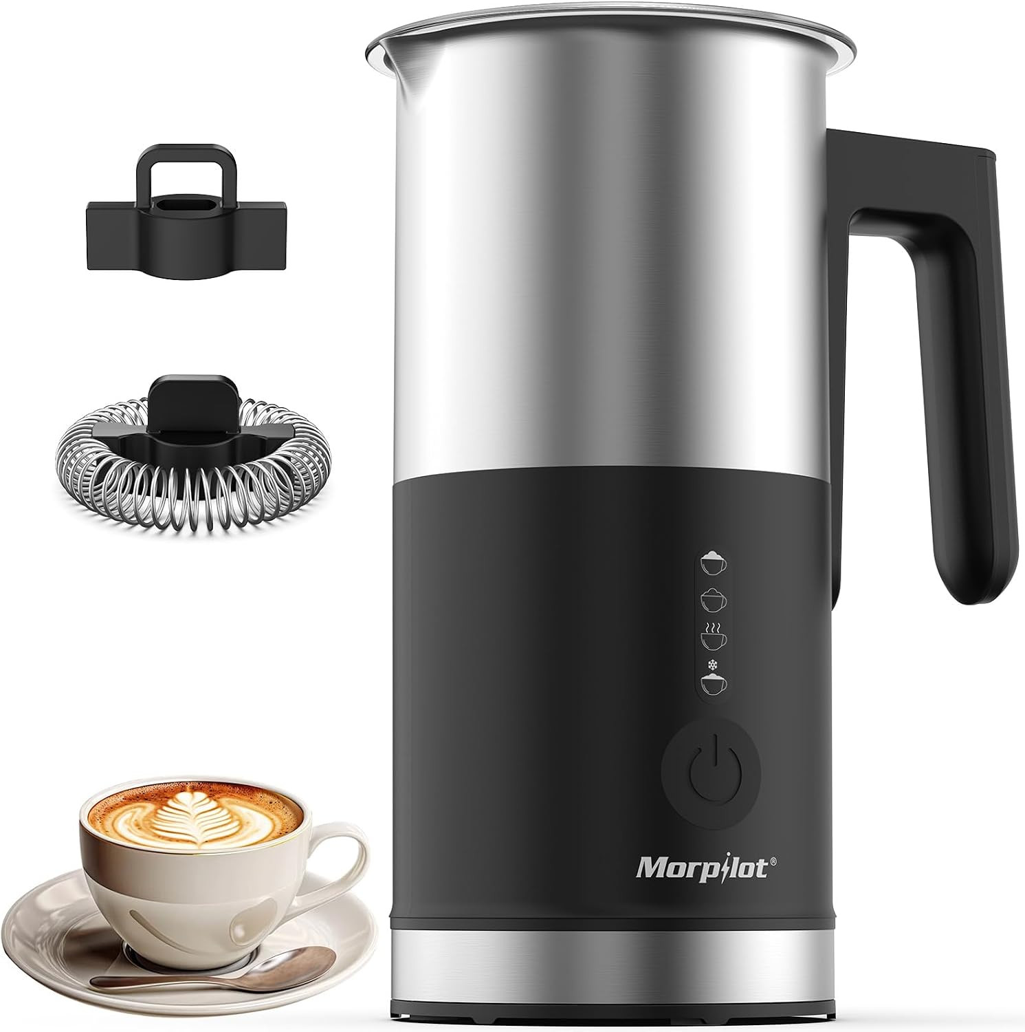 Electric Milk Frother and Steamer, 8.11Oz/240Ml Milk Steamer and Frother for Lat