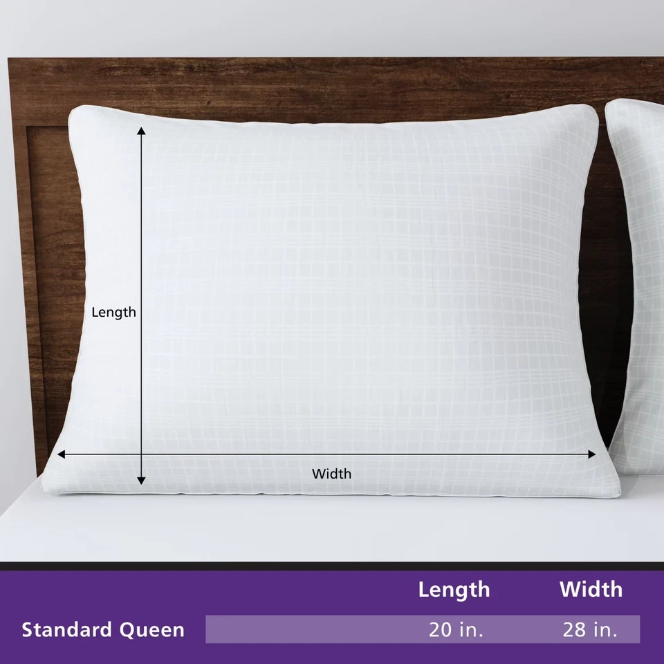 (4 pack) Mainstays Comfort Complete Bed Pillow, Standard/Queen