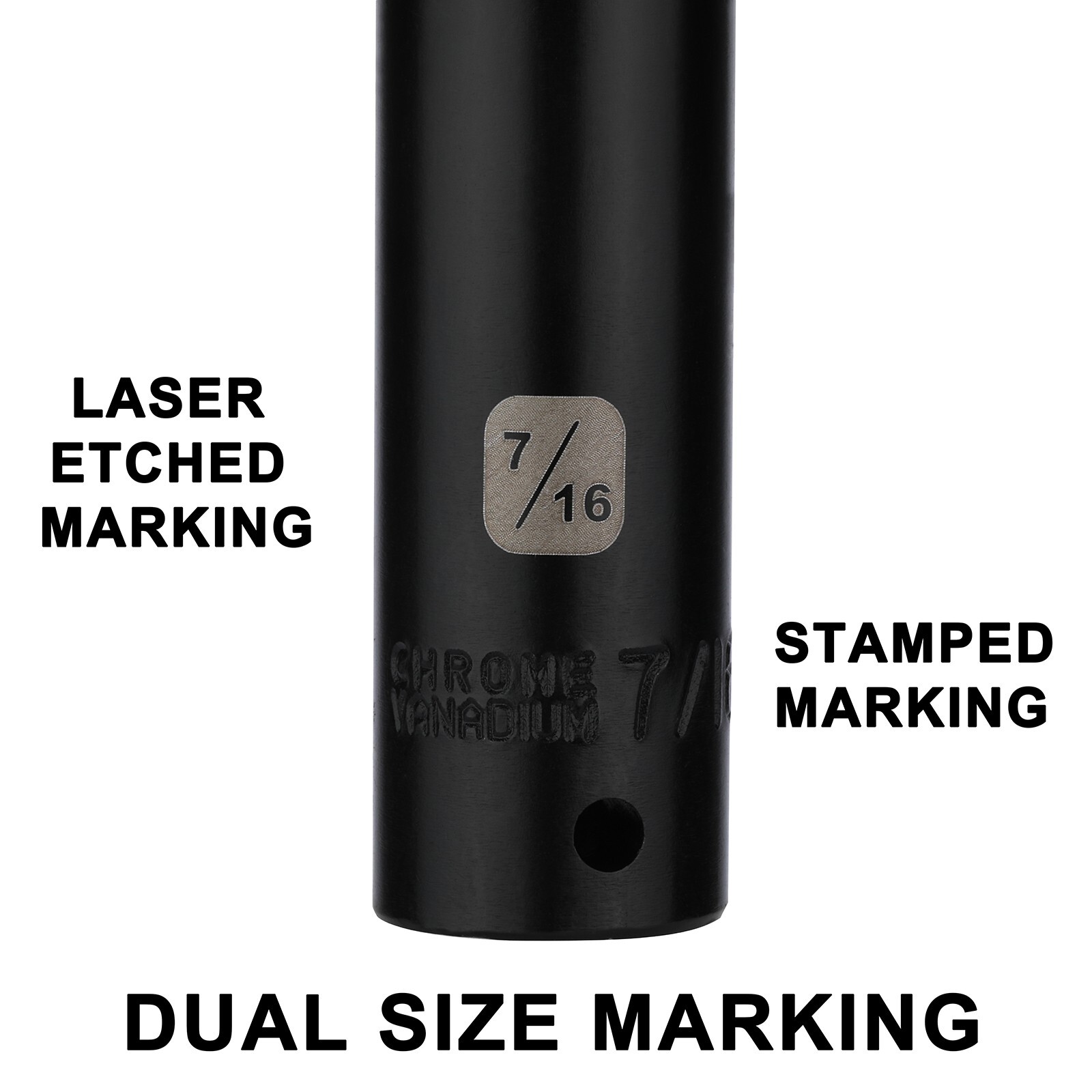 1/4″ Drive Impact Socket Set, 55 Pieces Metric & SAE Sockets , Shallow & Deep