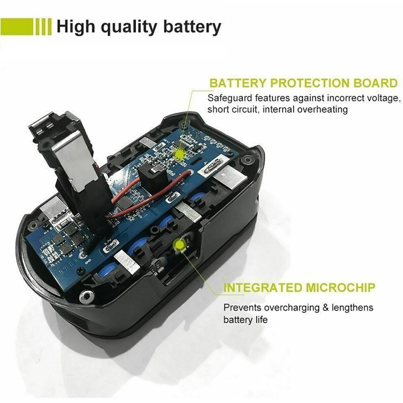 2 PACK 18V 6.0Ah Battery For Ryobi+P117 Battery Charger For Ryobi 18V Batteries