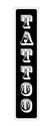 TATTOO Street Sign Metal Plastic Decal Decals shop tattoos deDecals ink