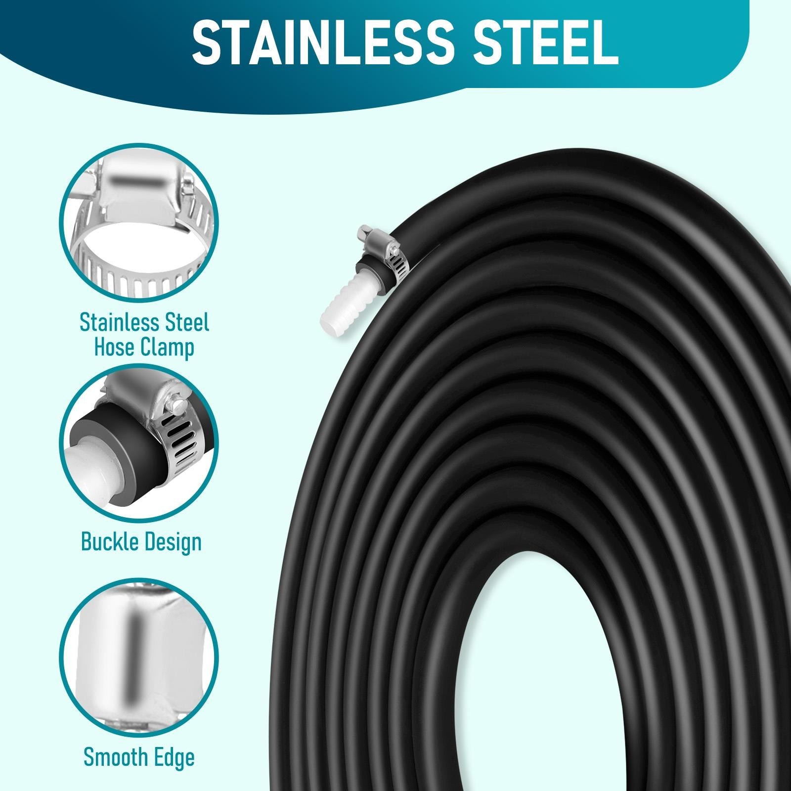 100ft PVC Self Sinking Self-Weighted Pond Air Hose Aerator Tubing 3/8″ for Lake