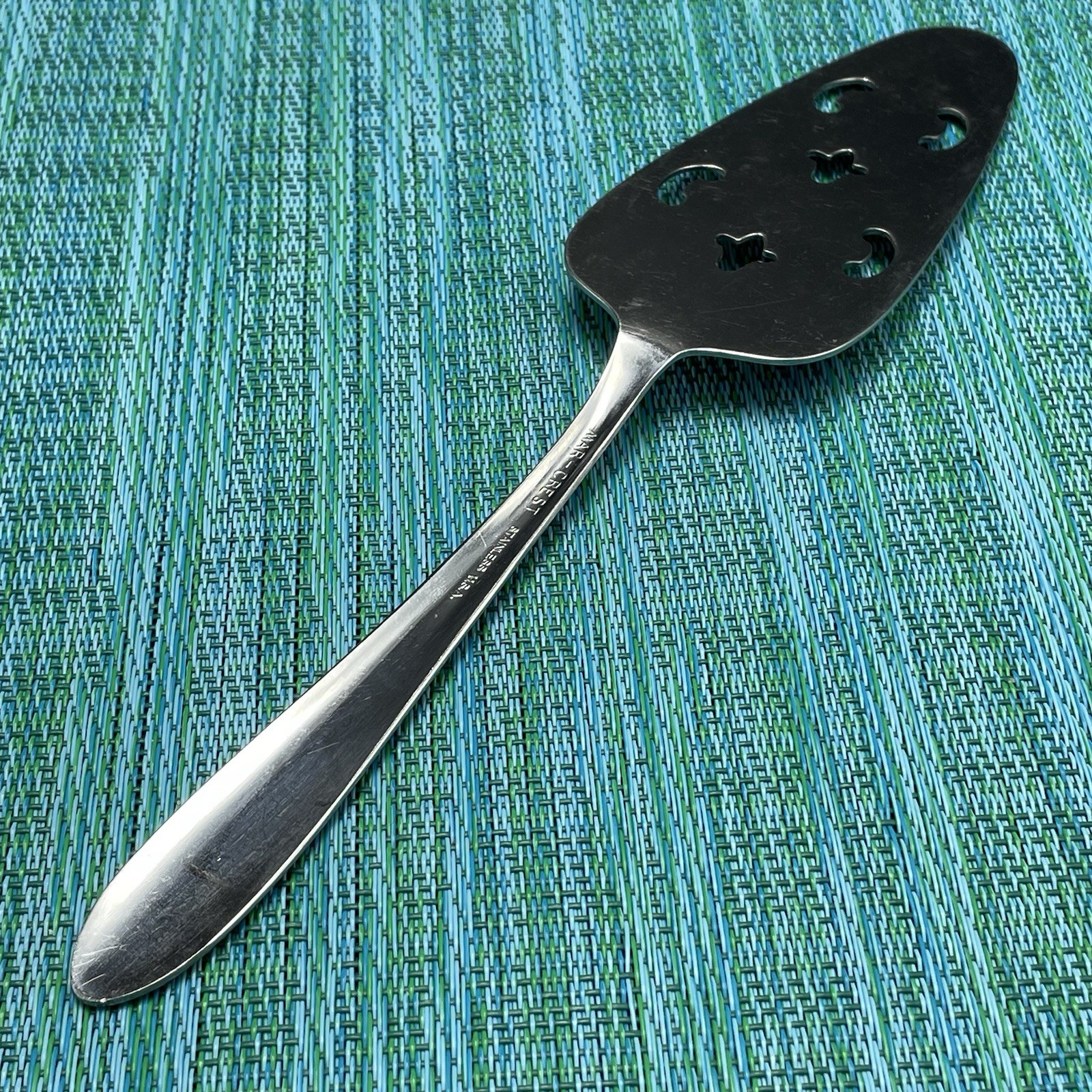 Marcrest MCF1 Atomic Starburst PIE SLICER SERVER Stainless 5 Stars MCM Vtg USA