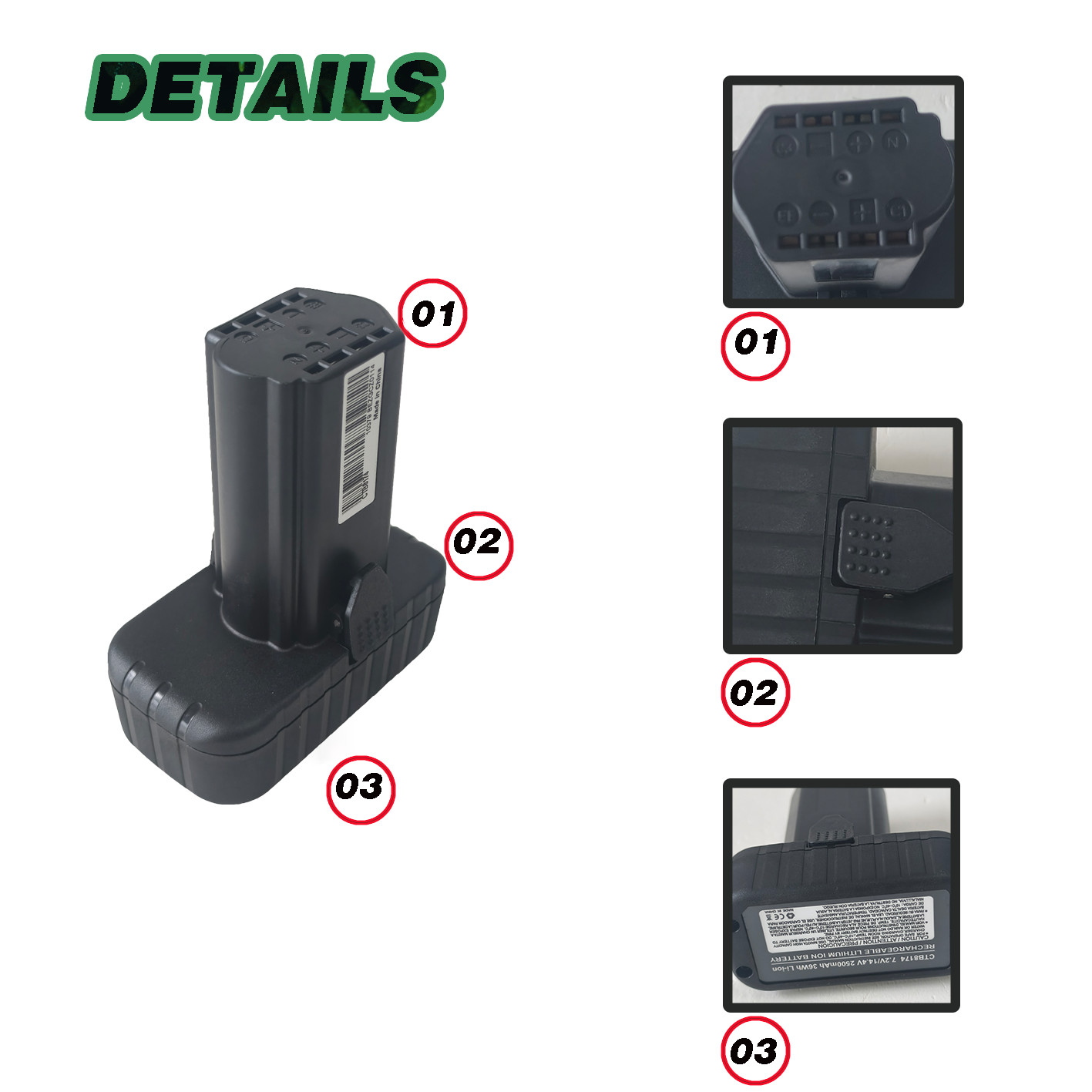 2 Pack For Snap-on 14.4V Battery CTB8174 CTB8172 CT861DB CTC722 CT825DB 2.5AH US