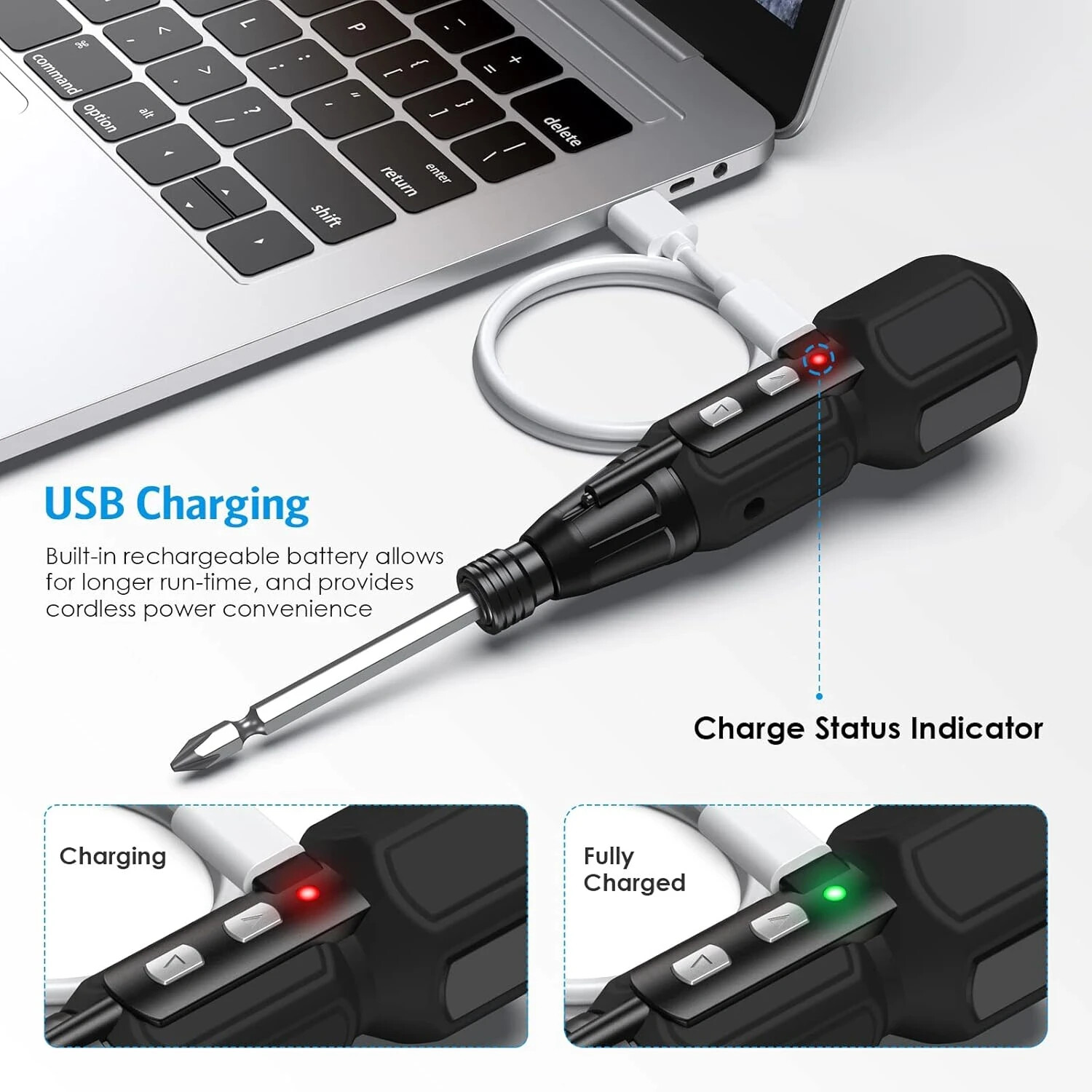 Electric Screwdriver Cordless, Rechargeable Power Screwdrivers Black – NEW!