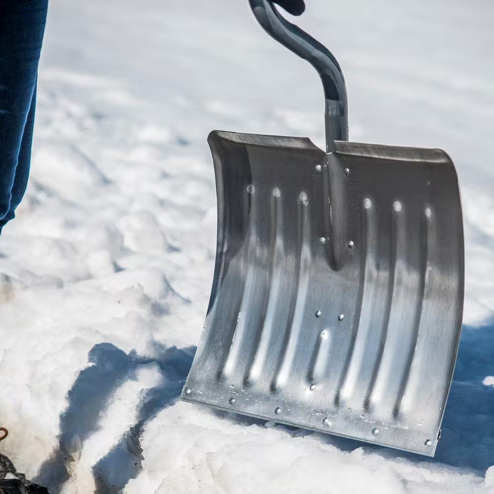 37.53 In. Steel Ergonomic Handle and Aluminum Blade D-Grip Combo Snow Shovel