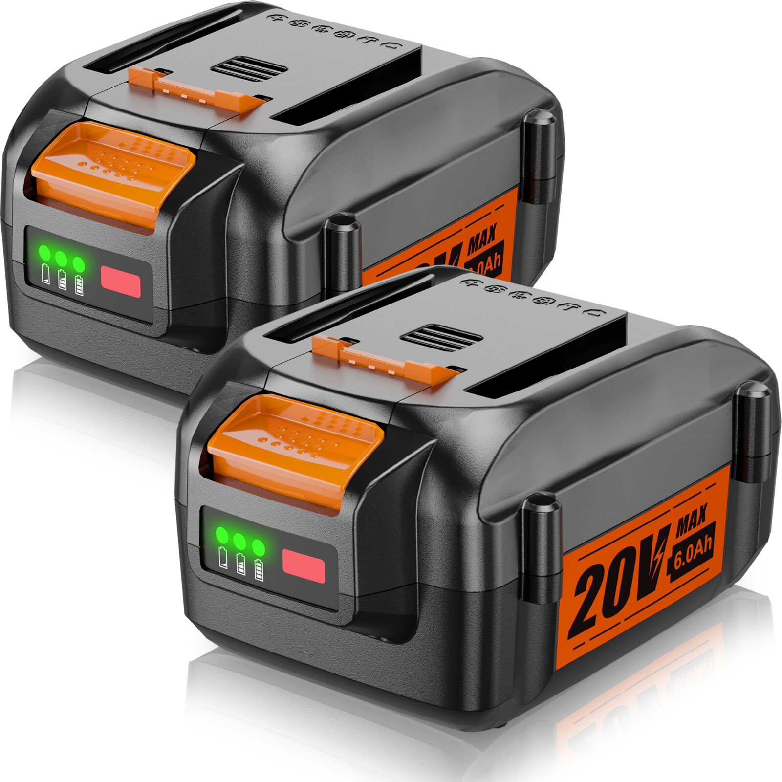 2pack For WORX 20Volt 6.0AH MAX Extend Lithium-Ion Battery WA3525 WA3575 WA3520