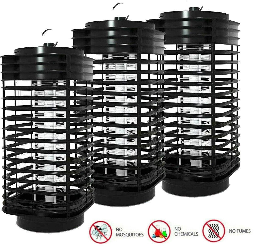 1~4PCS Electric Mosquito Insect Zapper Fly Bug Killer Trap LED Lamp Pest Control