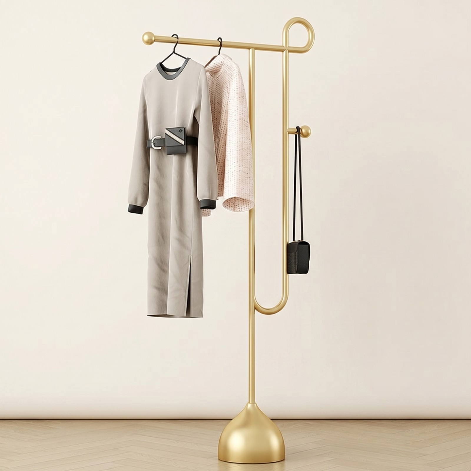 Floor Coat Rack Stable Coat Rack with Weighted Base Modern for Entryway,