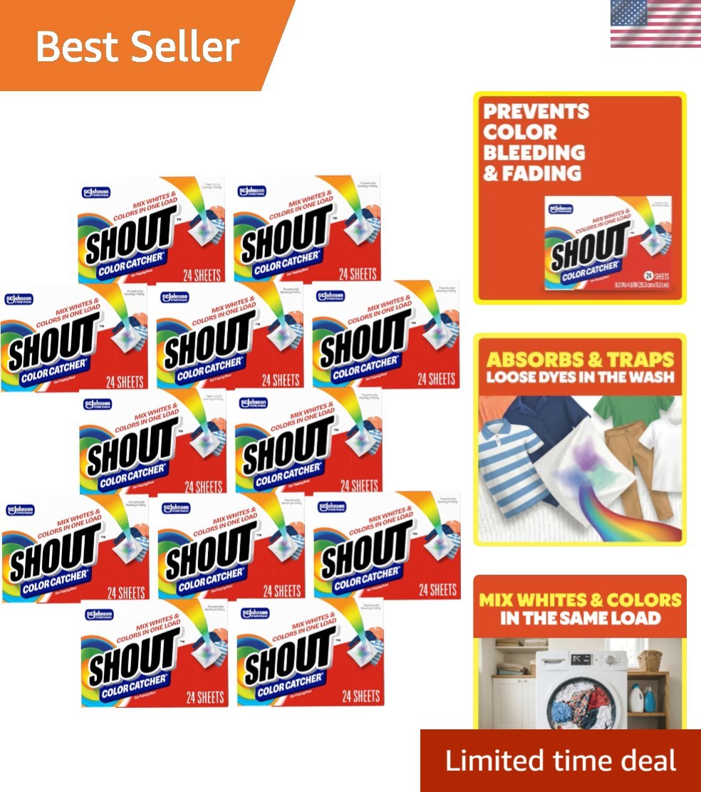 Shout Color Catcher Sheets for Laundry, Allow Mixed Washes, Prevent Color Run…