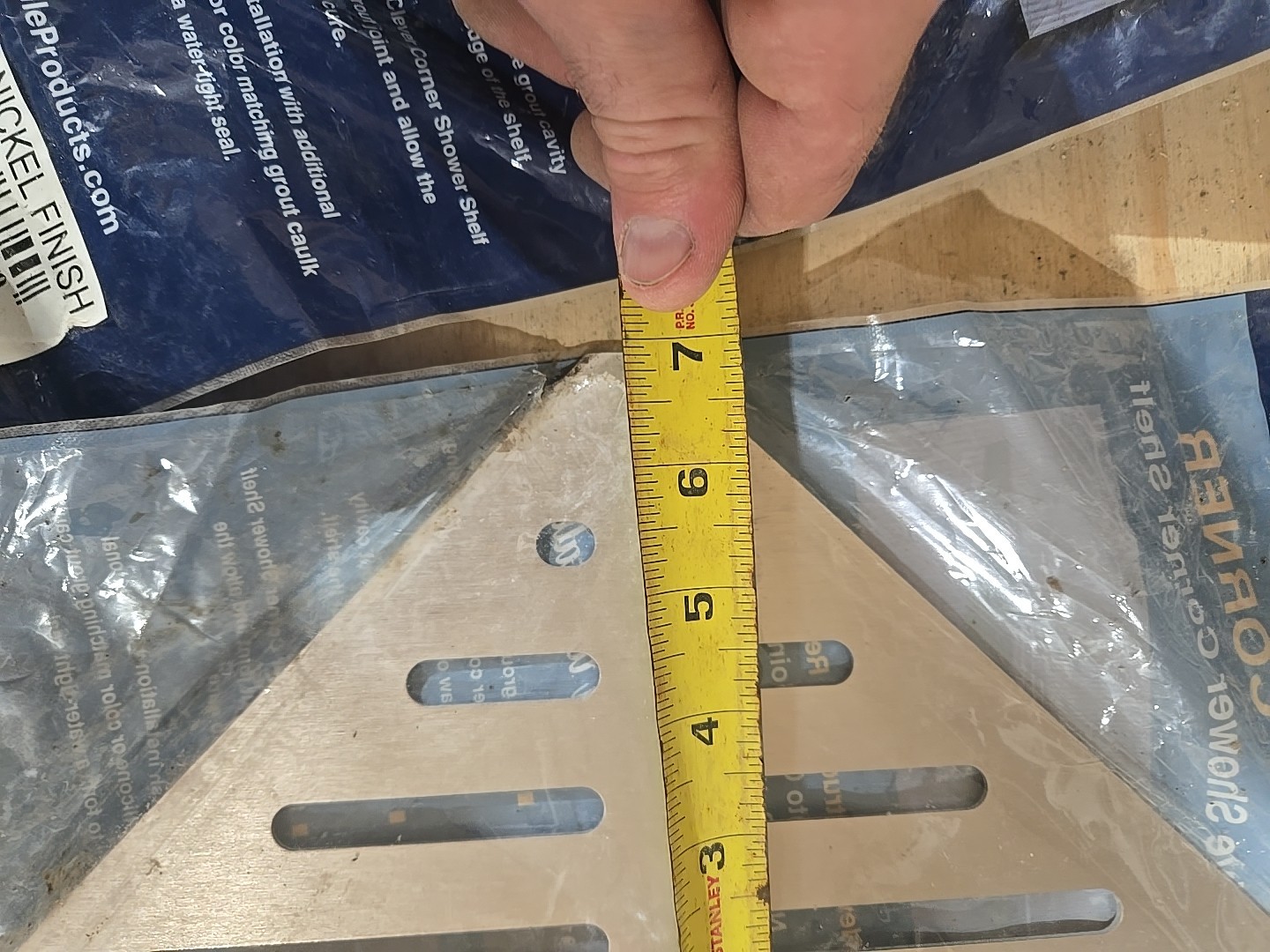 Great Lakes Tile Products Clever Corner Grout Joint Corner Shelf