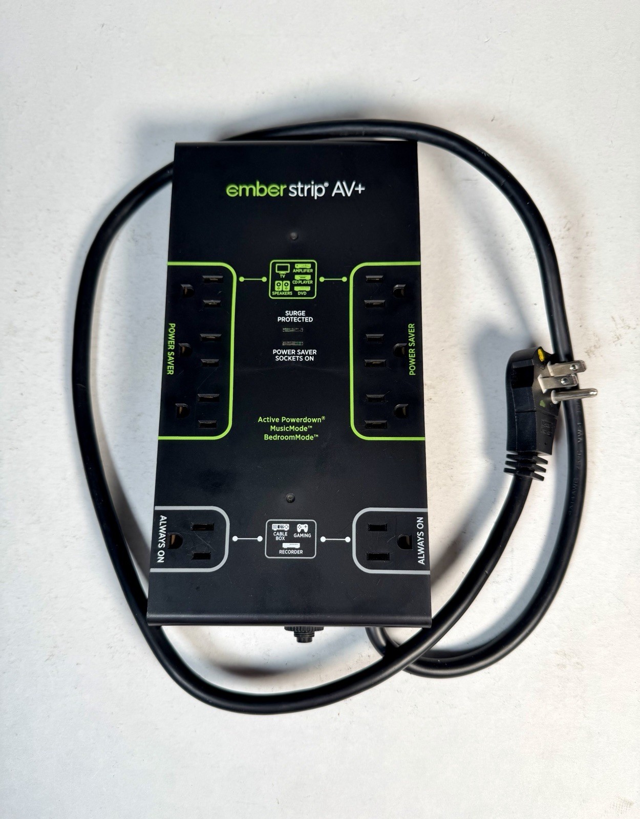 Emberstrip AV+ Smart Surge Protector Power Strip Active Powerdown Tested