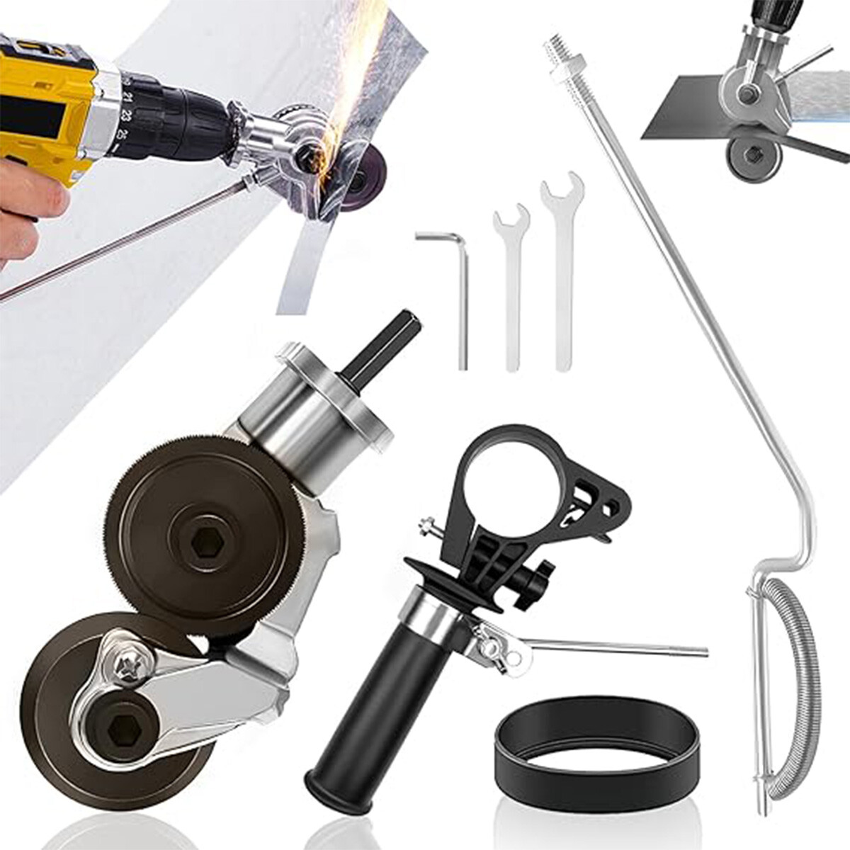 Electric Drill Plate Cutter Sheet Metal Nibbler Precise Cutting Sheet Cutter US