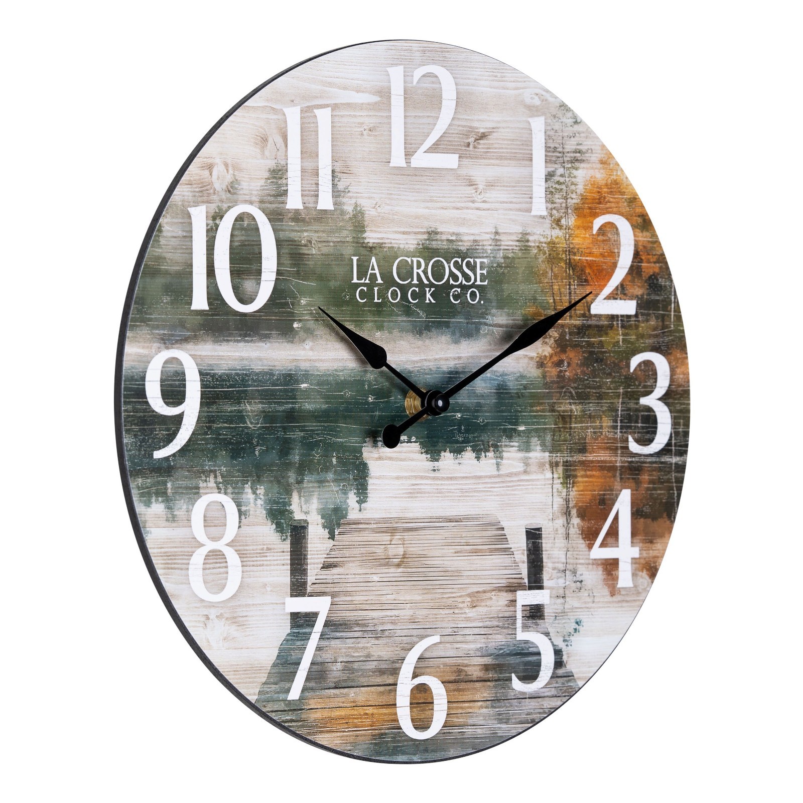 404-3828L La Crosse Clock Co. 11″ Reflections MDF Open Face Analog Wall Clock