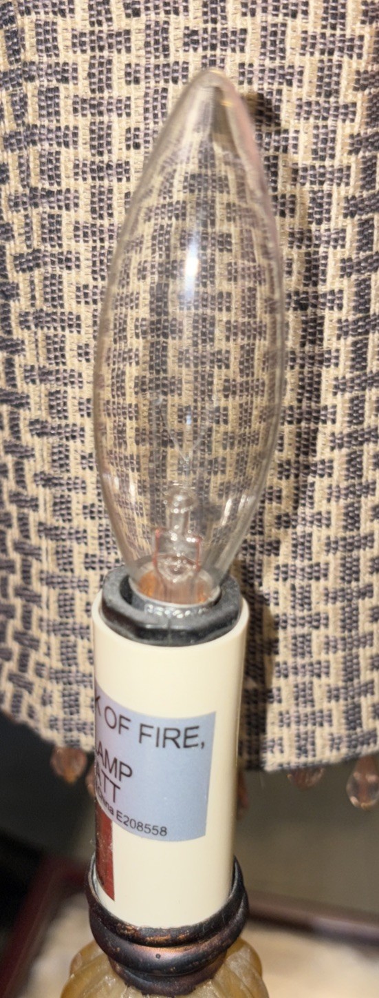 Atmospheric 22” Slender Buffet Table Lam & Ambient Beaded Dangling Shade