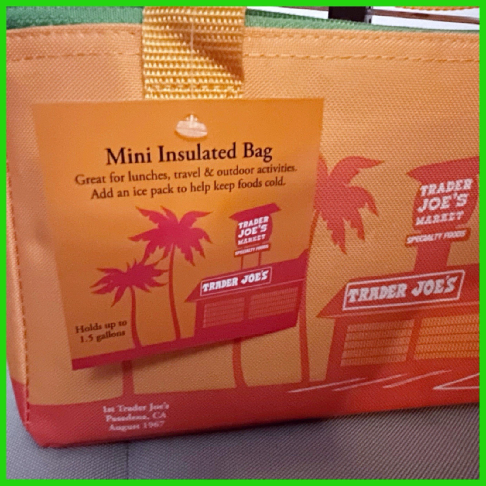 Trader Joe’s Summer 2026 MINI Insulated Bag Limited Edition 1.5 Gal New Orange