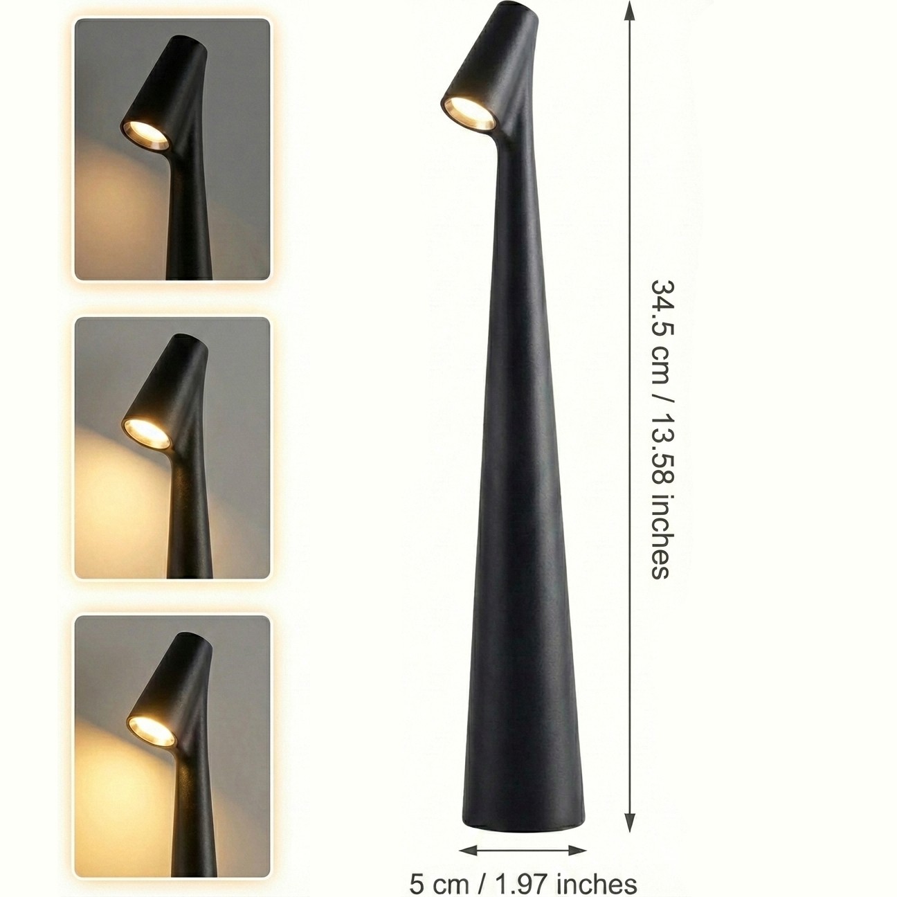 Cordless LED Touch Sensor Table Lamp Rechargeable Dimmable Bar Desk Night Light