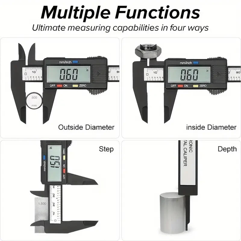 6″ 150mm Digital Caliper Micrometer LCD Gauge Vernier Electronic Measuring Tool