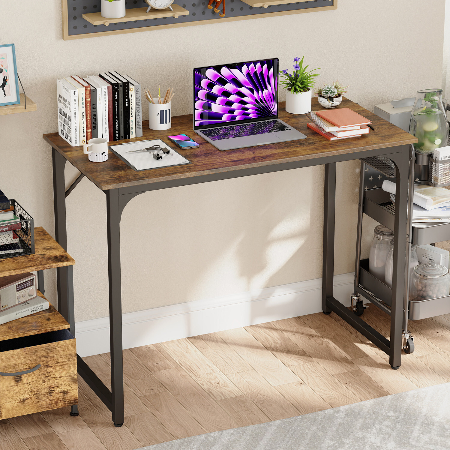 39 inches Computer Desk, Modern Simple Style Desk for Home Office, Study Student