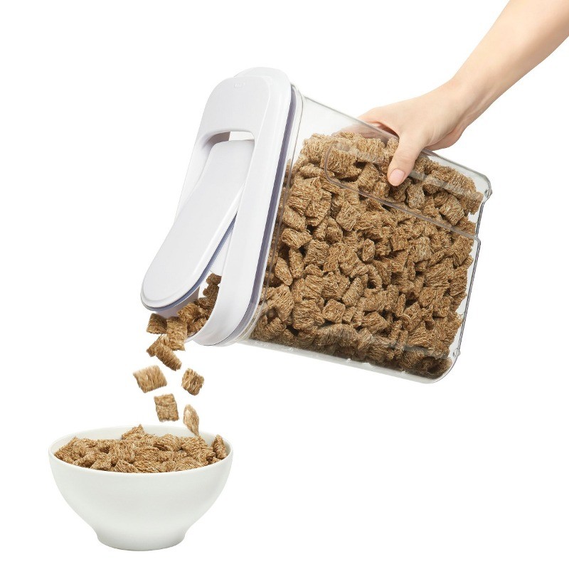 4.5qt Airtight Large Cereal Dispenser: Easy-Pour Spout, Dishwasher-Safe Parts