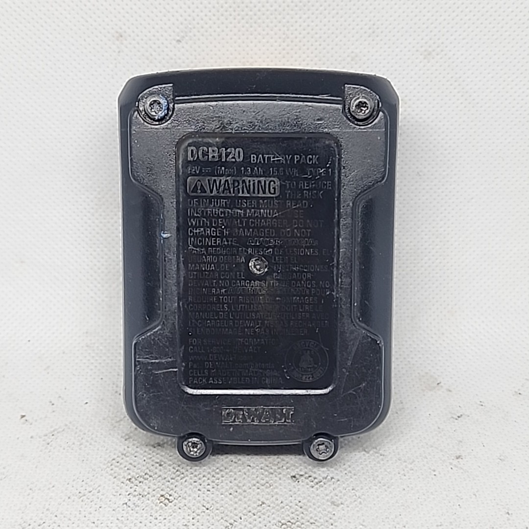 OEM Genuine DeWalt DCB120 12V MAX Lithium Ion 2014 REFRESHED 1.3Ah Battery Pack