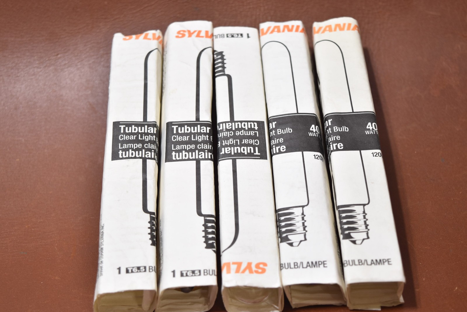 5 Pack Sylvania Clear 40 Watt T6.5 Intermediate E17 Base Light Bulbs #JP