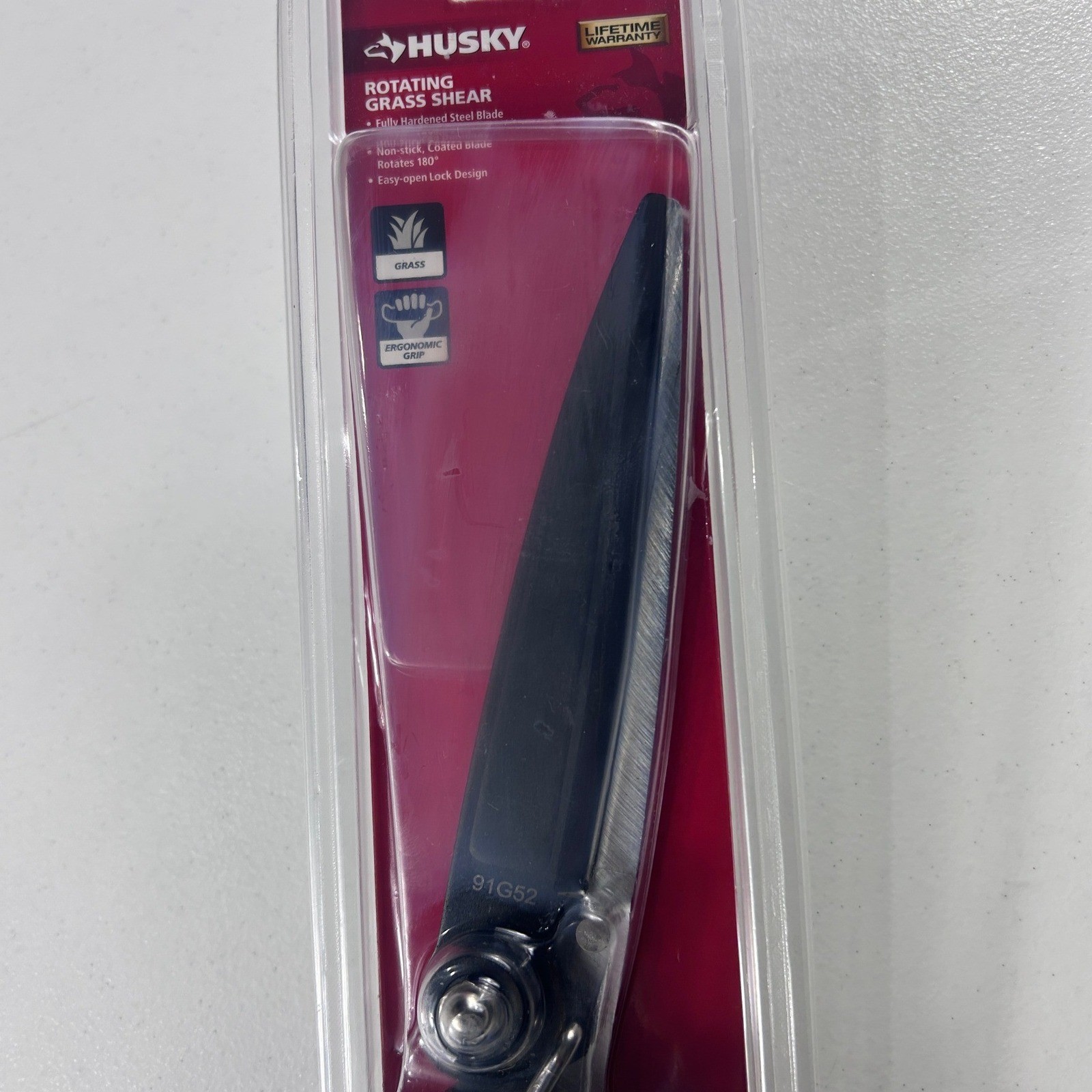 Husky Rotating Grass Shear 180 Degree Swivel Hardened Steel Blade 91G52-J NEW
