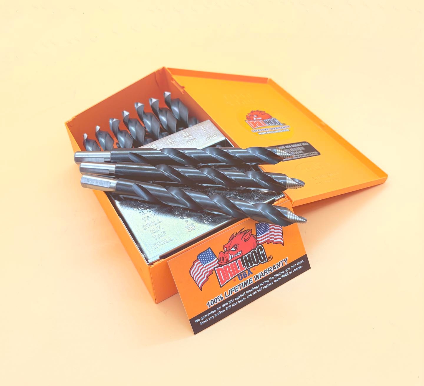 29 Pc Turbo Cobalt M42 Drill Bit Set Step Bit Tip Drill Hog® Lifetime Warranty