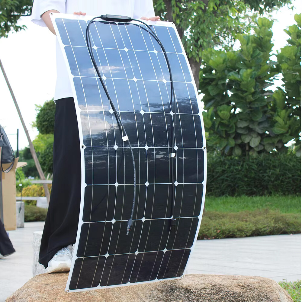 300W Watt Flexible Solar Panel Portable Mono RV Camping Battery Charge Boat 12V