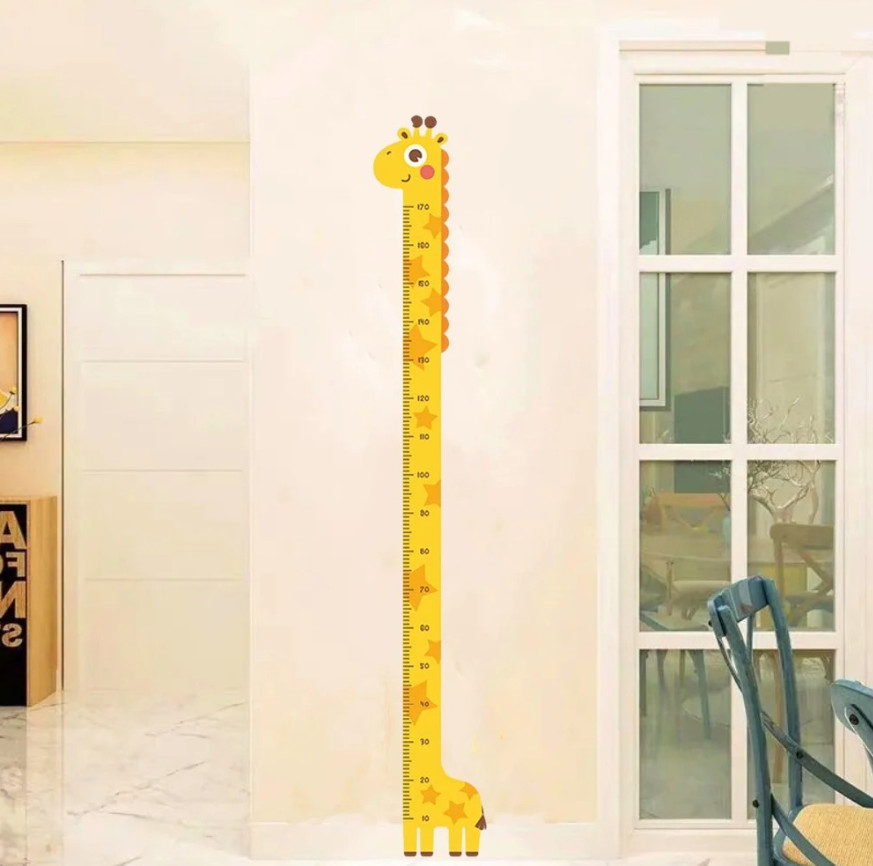 1pc Kids Height Chart Wall Sticker Unicorn Dinosaur Giraffe Growth – NEW